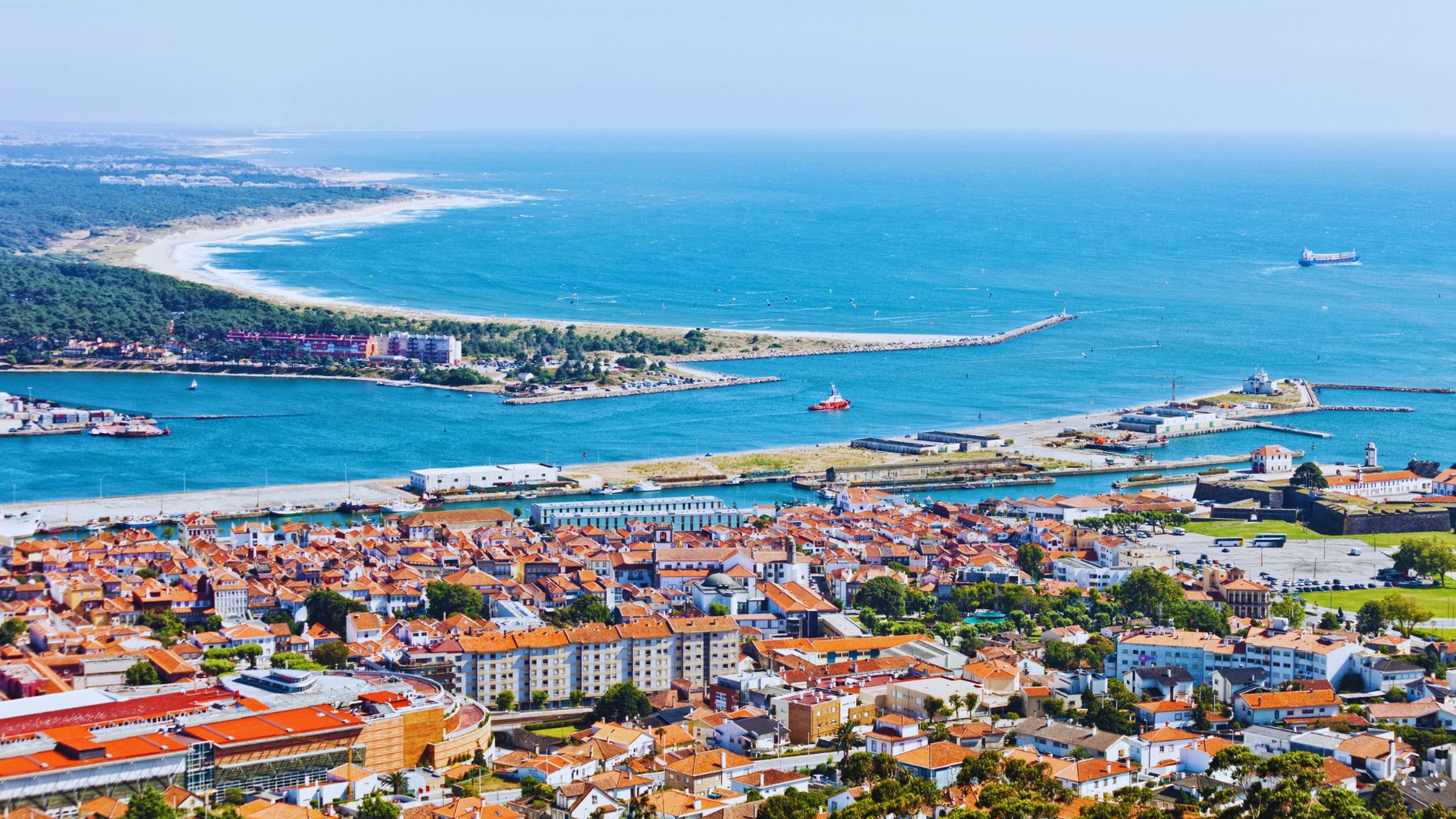 Coastal port town, Portugal