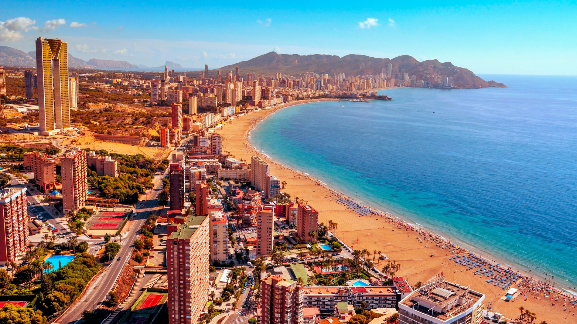 Benidorm coastline, Spain